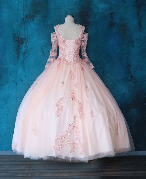 Quinceanera Lace Bell Sleeve Dress by Calla KY70029