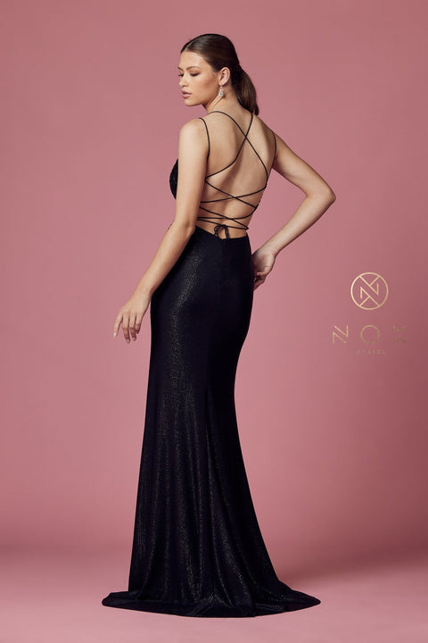 Mermaid Lace Bodice Gown by Nox Anabel E451