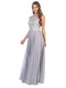 Halter Lace Chiffon Long Bridesmaids Dress