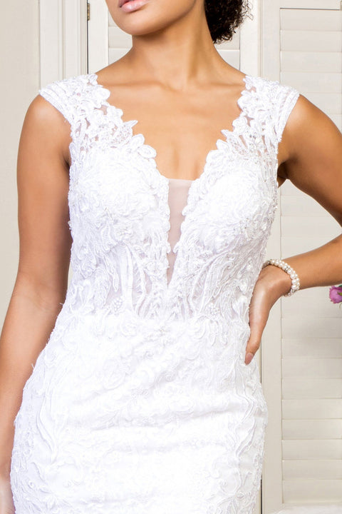 Gls Gloria Gl1934: Lace Mermaid Wedding Gown by Elizabeth K – alternate view 3