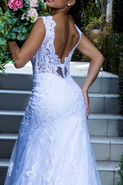 Gls Gloria Gl1934: Lace Mermaid Wedding Gown by Elizabeth K – alternate view 4