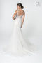 Elizabeth K GL2815: V-Neck Lace Mermaid Wedding Gown