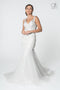 Elizabeth K GL2815: V-Neck Lace Mermaid Wedding Gown