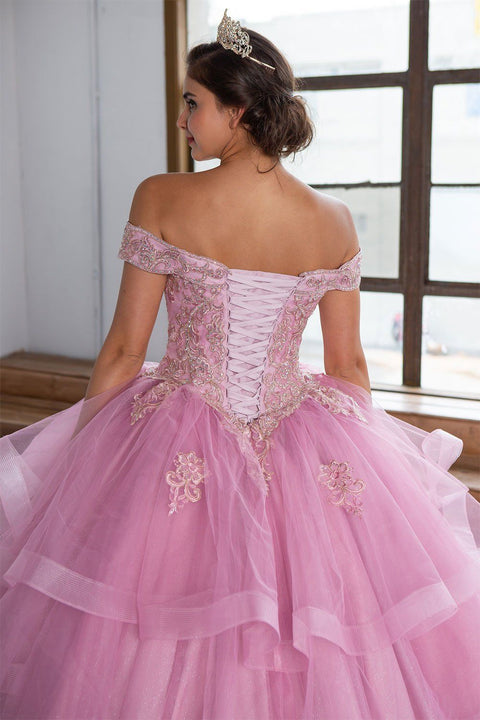 Layered Quinceanera Off Shoulder Dress by Calla KY018383X