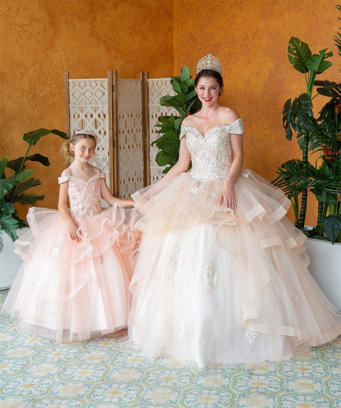 Layered Quinceanera Off Shoulder Dress by Calla KY018383X
