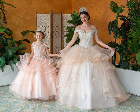 Layered Quinceanera Off Shoulder Dress by Calla KY018383X