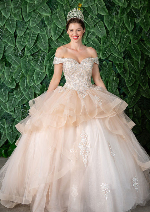 Layered Quinceanera Off Shoulder Dress by Calla KY018383X
