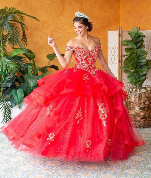 Layered Quinceanera Off Shoulder Dress by Calla KY018383X