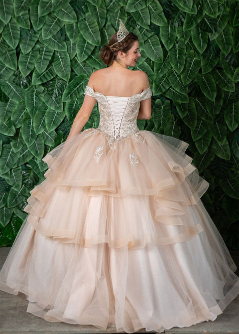 Layered Quinceanera Off Shoulder Dress by Calla KY018383X