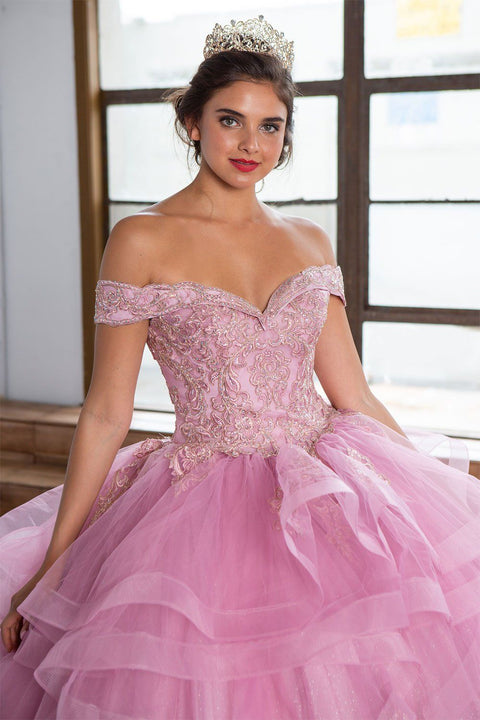 Layered Quinceanera Off Shoulder Dress by Calla KY018383X