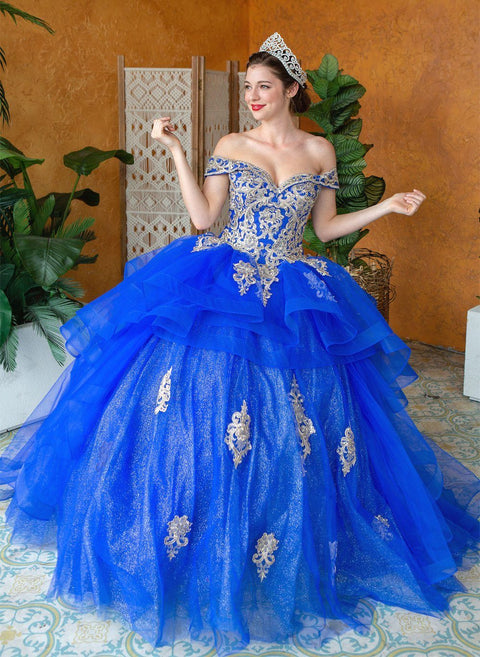 Layered Quinceanera Off Shoulder Dress by Calla KY018383X