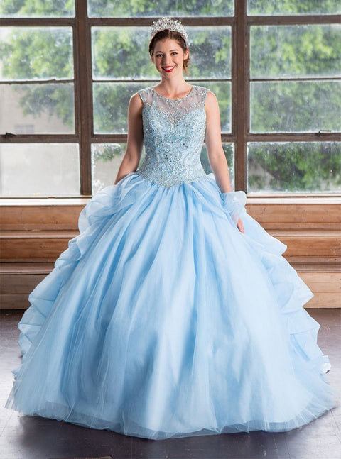 Layered Quinceanera Sleeveless Dress by Calla KY79288X