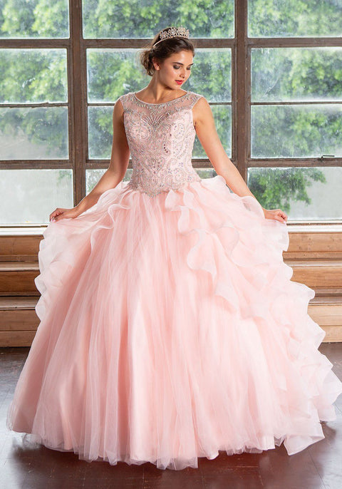 Layered Quinceanera Sleeveless Dress by Calla KY79288X