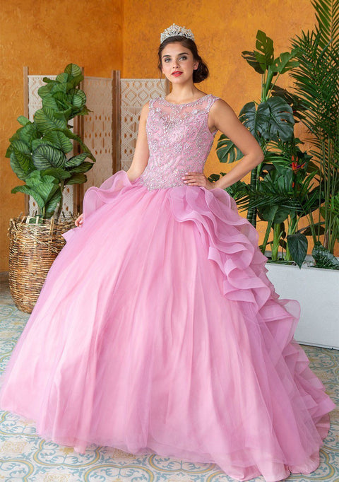 Layered Quinceanera Sleeveless Dress by Calla KY79288X