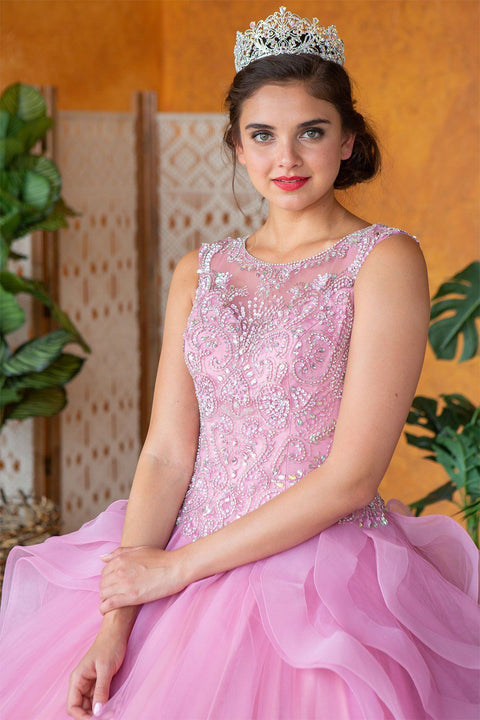 Layered Quinceanera Sleeveless Dress by Calla KY79288X