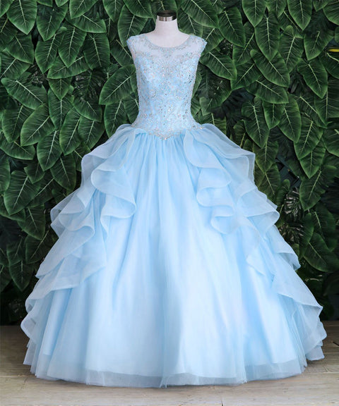 Layered Quinceanera Sleeveless Dress by Calla KY79288X