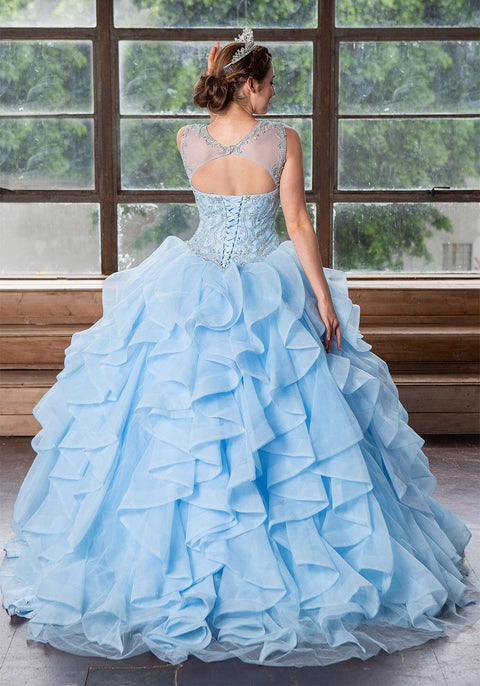 Layered Quinceanera Sleeveless Dress by Calla KY79288X