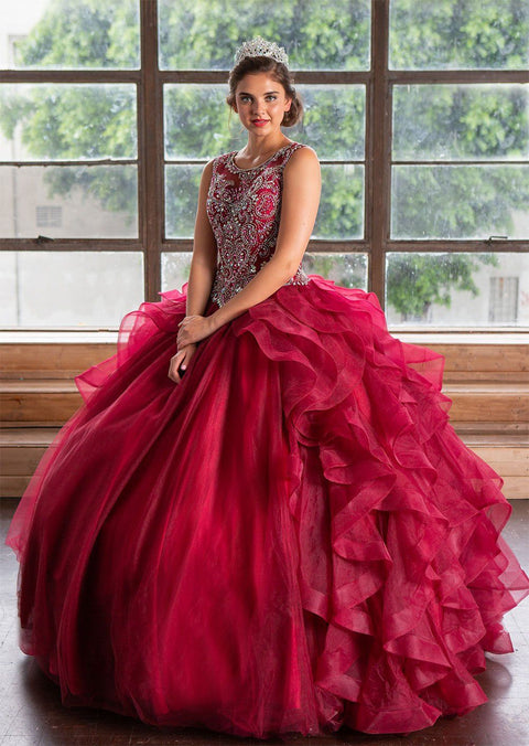 Layered Quinceanera Sleeveless Dress by Calla KY79288X