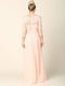 Mother of the Bride Chiffon Dress with Long 3/4 Sleeve