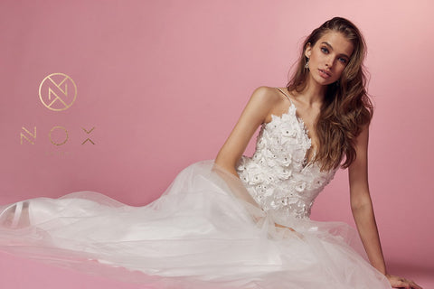 A-Line Boho Long Gown with Lace Embellishments and Side Slit by Sheer Dreamz