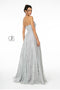 Elizabeth K GL2921: Long Strapless A-Line Glitter Dress