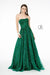 Elizabeth K GL2921: Long Strapless A-Line Glitter Dress