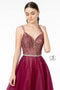 Elizabeth K GL2991: A-line Tulle Dress with Embellished Bodice