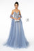 Elizabeth K GL2991: A-line Tulle Dress with Embellished Bodice