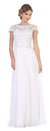 Long Short Sleeve Chiffon Wedding Dress