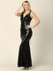 Formal Long Fitted Sleeveless Prom Dress