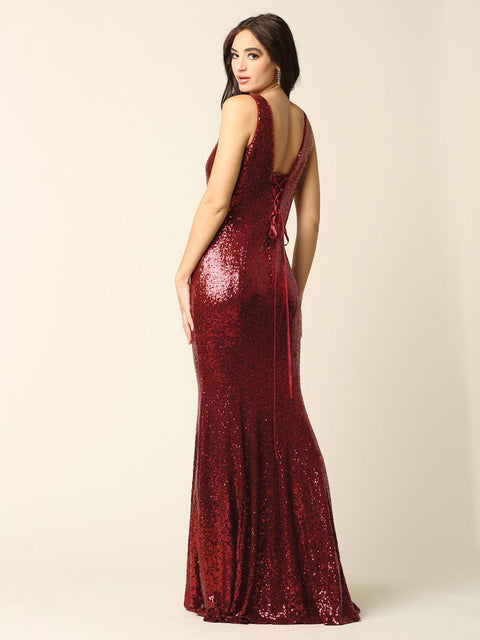 Formal Long Fitted Sleeveless Prom Dress