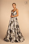Long Floral Print V-Neck Dress with Pockets by Elizabeth K GL2657