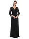 3/4 Sleeve Long Formal Mother of the Bride Dress