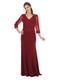 3/4 Sleeve Long Formal Mother of the Bride Dress