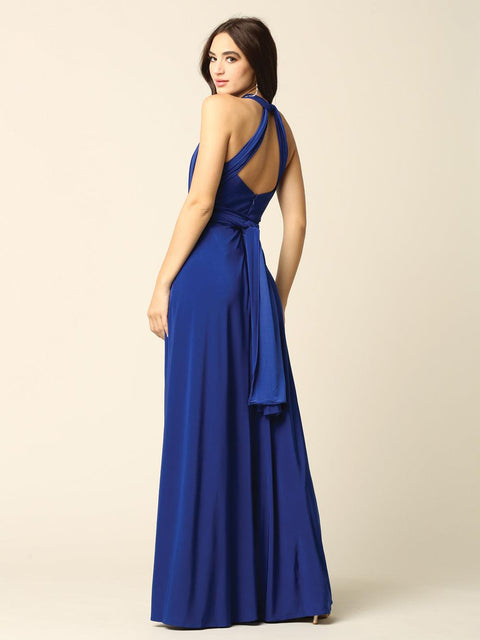Long Formal Convertible Wrap Bridesmaids  Dress