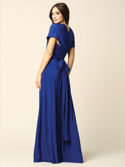 Long Formal Convertible Wrap Bridesmaids  Dress