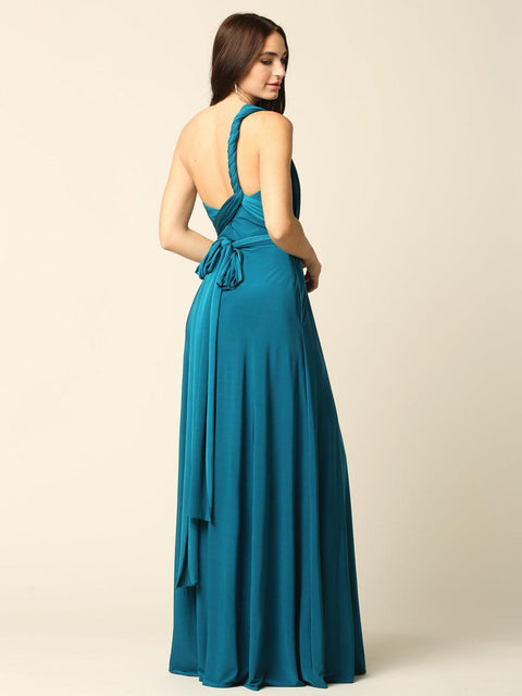 Long Formal Convertible Wrap Bridesmaids  Dress