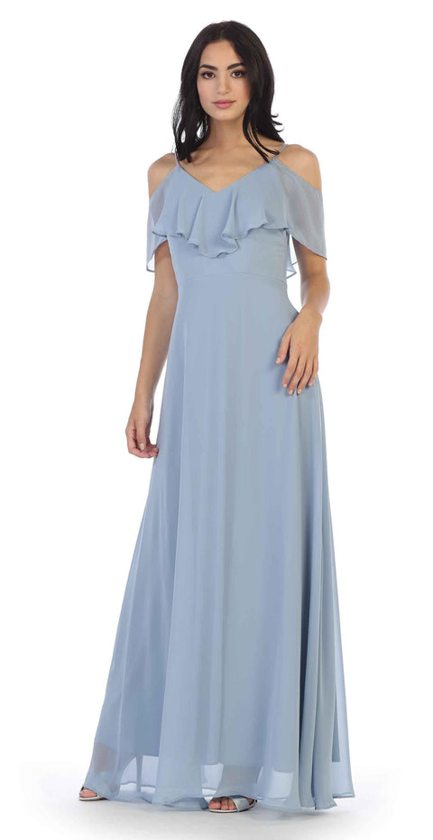 Formal Bridesmaids Off Shoulder Formal  Dress