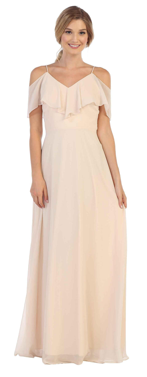 Formal Bridesmaids Off Shoulder Formal  Dress