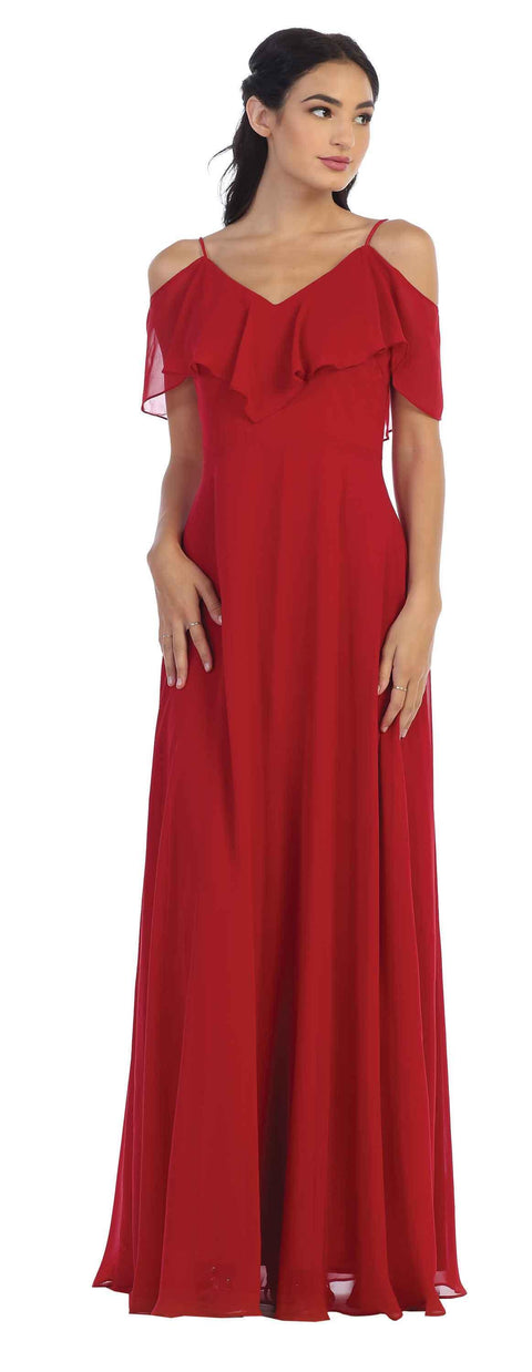 Formal Bridesmaids Off Shoulder Formal  Dress