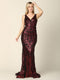 Prom Dress with Long Formal Fitted Sleeveless Sequins