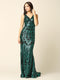 Prom Dress with Long Formal Fitted Sleeveless Sequins