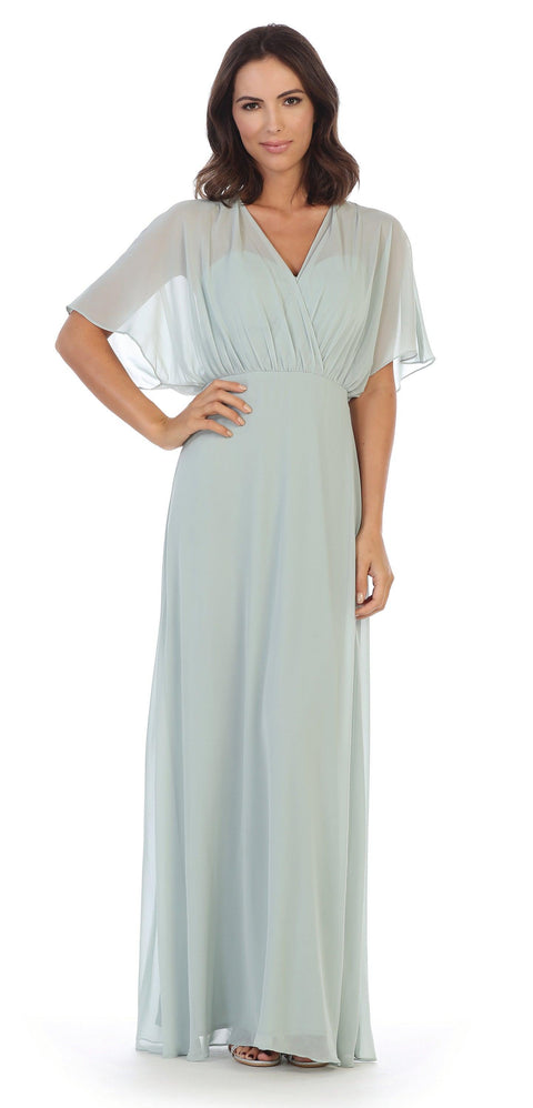Long Formal Chiffon Gown for the Mother of the Bride and Groom