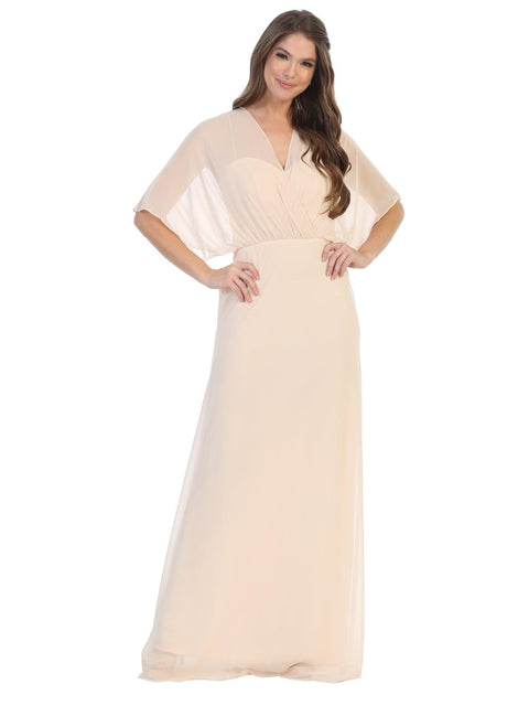 Long Formal Chiffon Gown for the Mother of the Bride and Groom