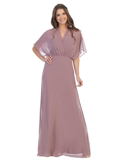 Long Formal Chiffon Gown for the Mother of the Bride and Groom