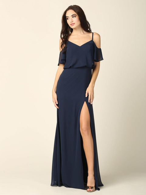 Long Formal Chiffon Gown for the Mother of the Bride and Groom