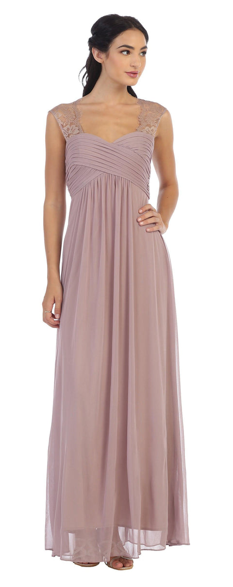 Formal Sleeveless Elegant Chiffon Bridesmaids Dress