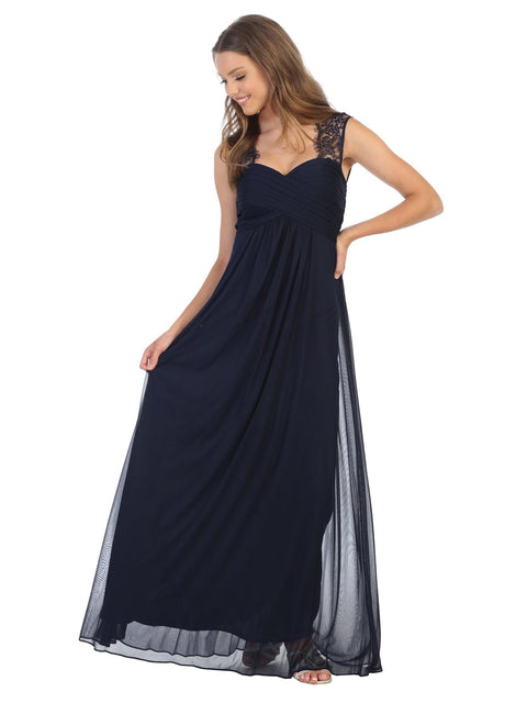 Formal Sleeveless Elegant Chiffon Bridesmaids Dress