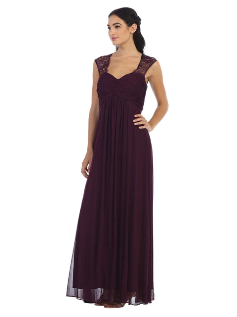 Formal Sleeveless Elegant Chiffon Bridesmaids Dress
