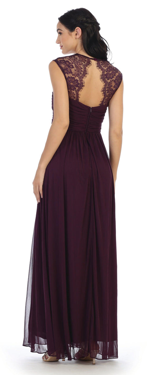 Formal Sleeveless Elegant Chiffon Bridesmaids Dress